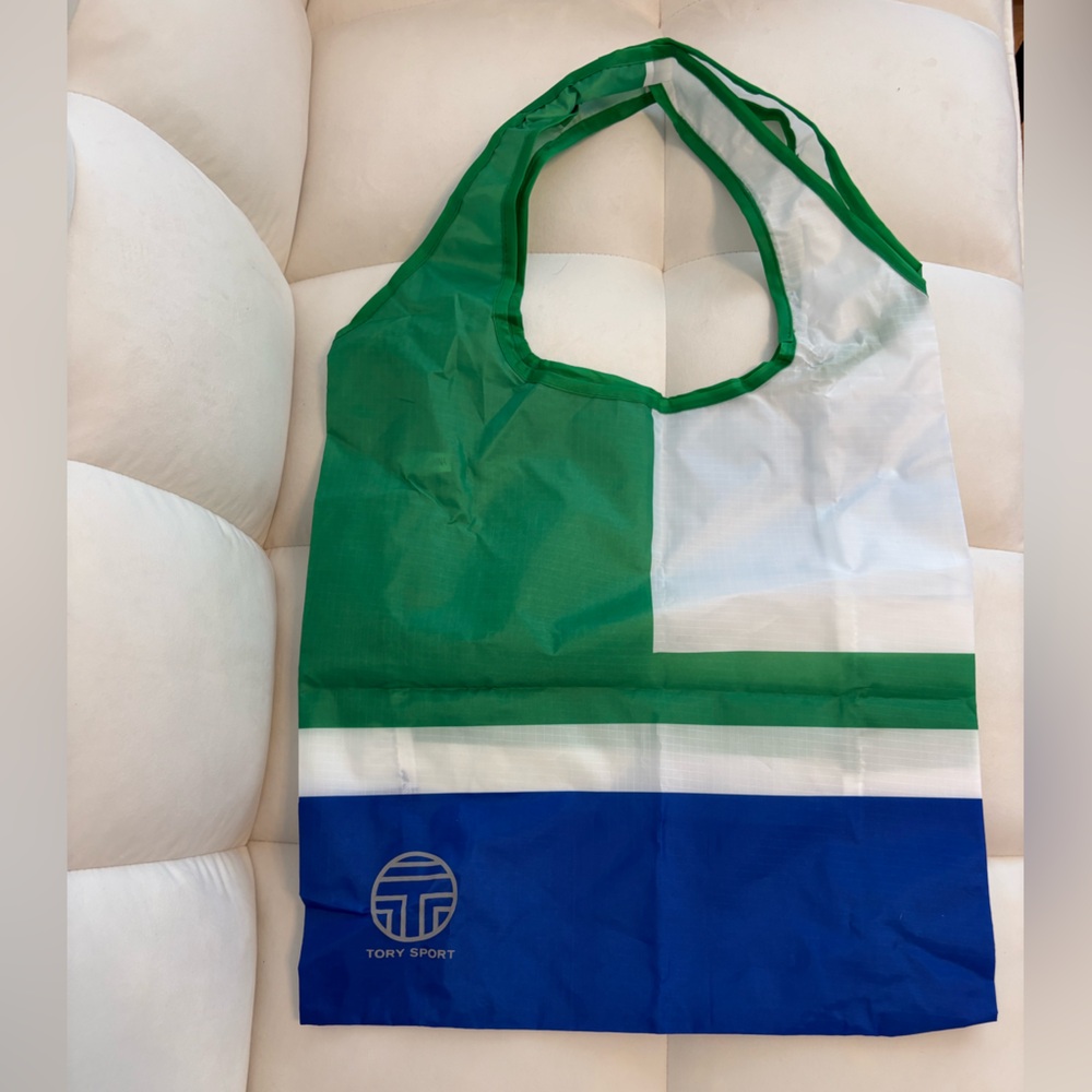 Tory Burch Sport NWOT Blue and Green Tote Bag/ Gym Bag/ Shopping Tote